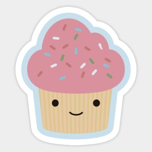 Pink Frosted Cupcake Sticker